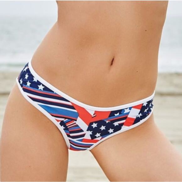 Fabletics Bajan Hipster Bikini Bottom Patriotic Women's Small - Picture 9 of 11